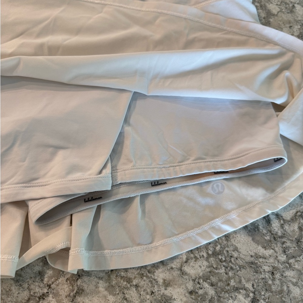 Lululemon Womens Pace Skort Off White Golf Tennis Skirt Sporty Shorts 12 - Picture 4 of 6